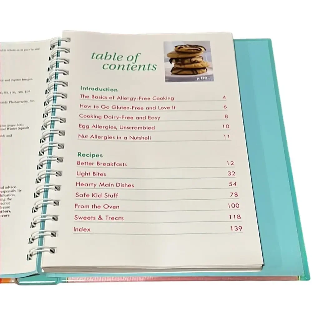 Allergy Free Cookbook Snacks Desserts Main Dishes Hardcover Pictures